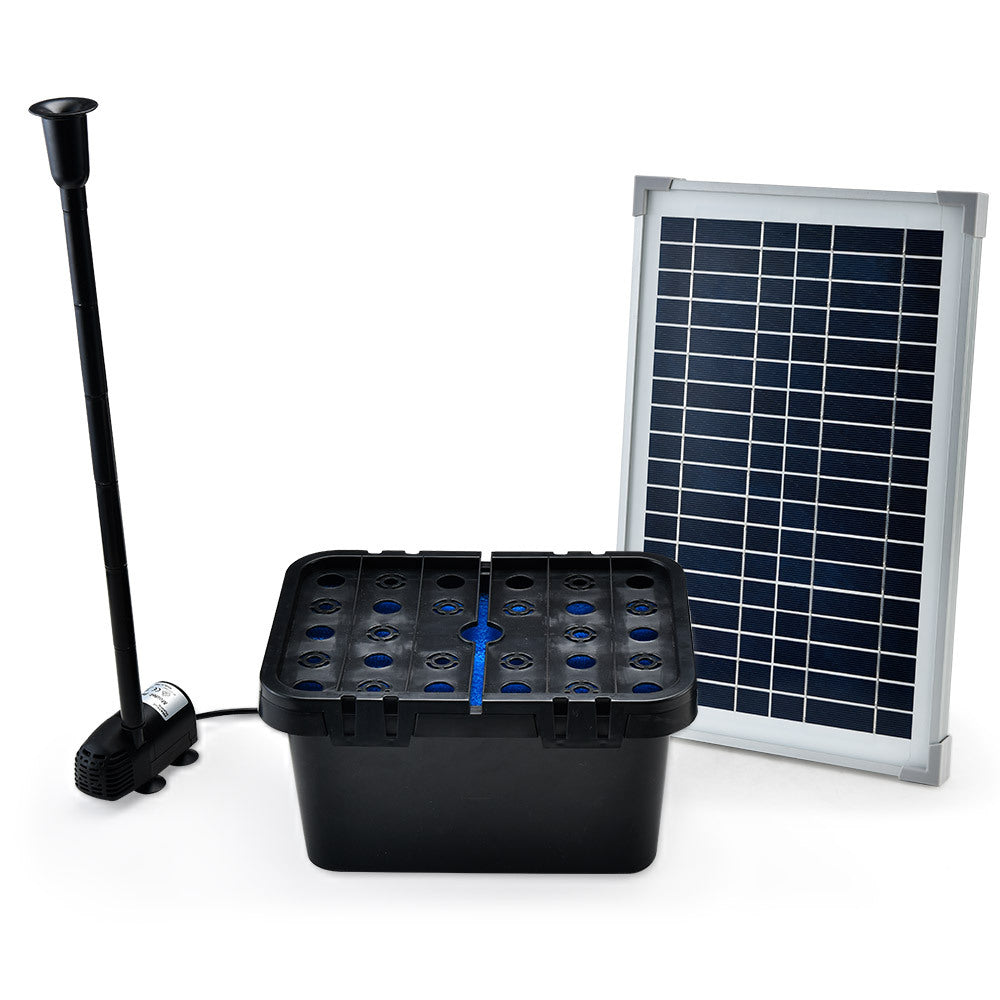 PROTEGE 20W Solar Fountain Pump Garden Water Pool Pond Kit with Eco Filter Box V219-PMPFPKPROAF30