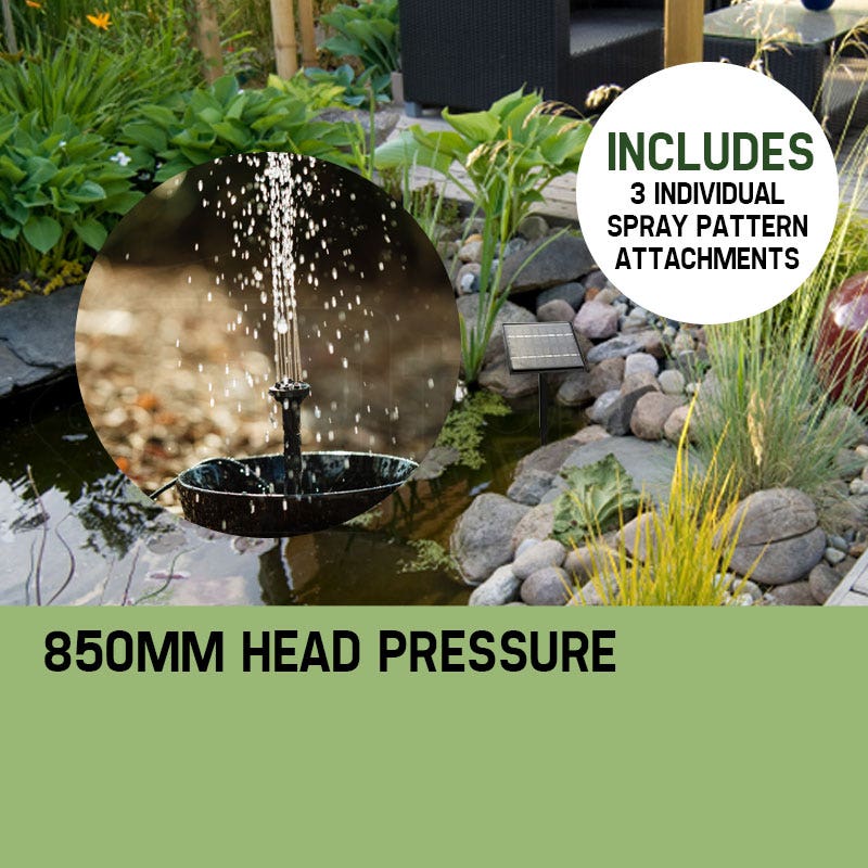 PROTEGE 5W Solar Powered Fountain Submersible Water Pump Panel Kit Garden Pond V219-PMPFPKPROAN03