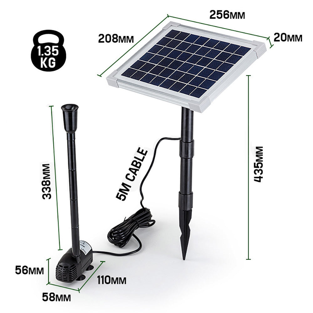 Protege 20W Solar Fountain Submersible Water Pump Power Panel Kit Garden Pond V219-PMPFPKPROAN10