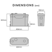 PROTEGE Grey Water Pump, with 3 Inlet, for House, Bathroom, Shower, Sink, Washing Machine V219-PMPMCPPT3B4A