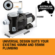 2000W Swimming Pool Spa Water Pump Electric Self Priming Filter 33,600L/H V219-PMPPNSPROA2C0