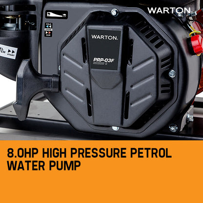 WARTON 8HP 1.5 1 Petrol High Pressure Water Transfer Pump Fire Irrigation V219-PMPPTLPROA15P