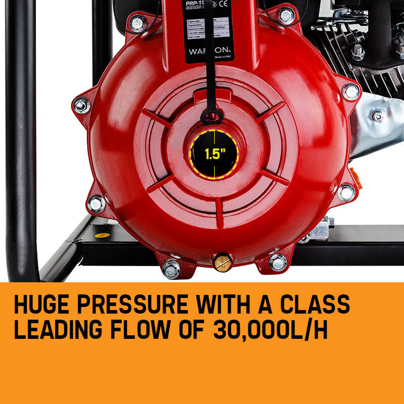 WARTON 8HP 1.5 1 Petrol High Pressure Water Transfer Pump Fire Irrigation V219-PMPPTLPROA15P