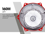 Warton 8HP 1.5 & 2 Petrol High Pressure Water Transfer Pump Irrigation Fire Fighting V219-PMPPTLPROB02P