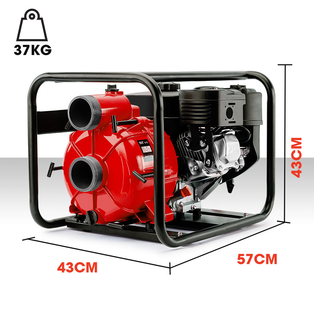 WARTON 8HP 3 Petrol Trash Water Transfer Pump Pressure Firefighting Irrigation V219-PMPPTLPROB03T
