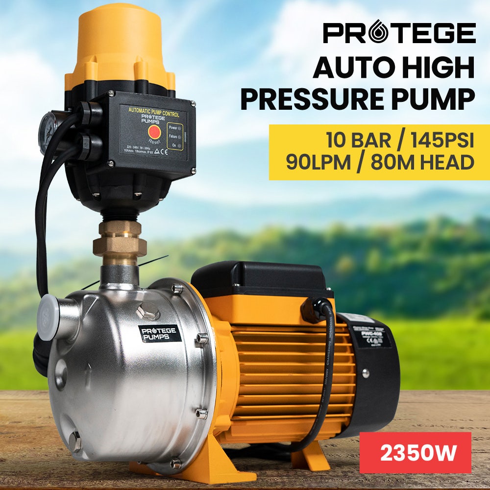 PROTEGE 2350W Automatic High Pressure Water Jet Pump, with Auto Digital Controller, for Rainwater Tank, Grey V219-PMPPWCPROB4C0