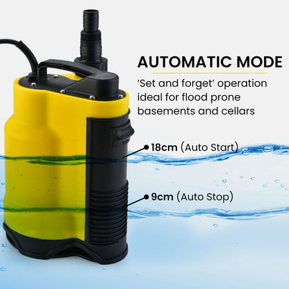 PROTEGE Tight Access Dirty Water Submersible Sump Pump, Integrated Float Switch V219-PMPWTPPTDW7A