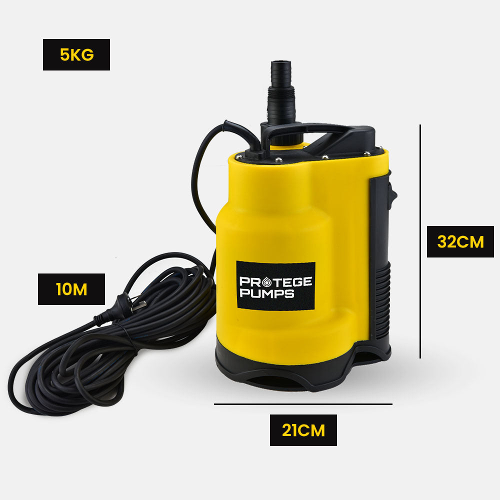 PROTEGE Tight Access Dirty Water Submersible Sump Pump, Integrated Float Switch V219-PMPWTPPTDW7A
