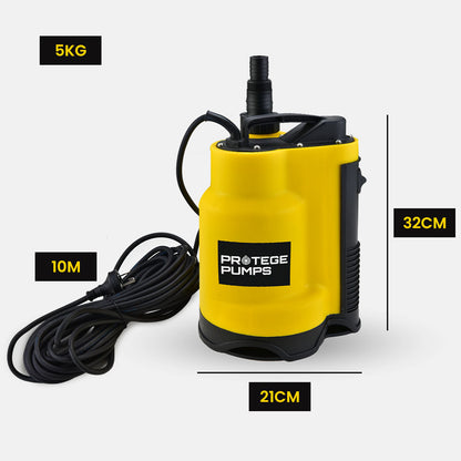 PROTEGE Tight Access Dirty Water Submersible Sump Pump, Integrated Float Switch V219-PMPWTPPTDW7A