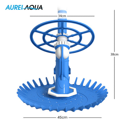 AURELAQUA Automatic Pool Cleaner, Flow-valve Suction Tech for Floors, Walls & Waterline V219-POLCLNAR5BLB