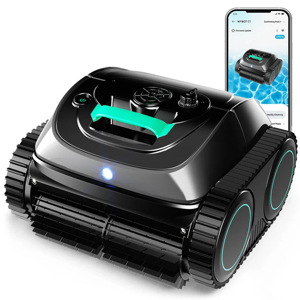 WYBOT C1 Cordless Robotic Pool Cleaner, with APP Control, Auto Vacuum Robot, Wall & Waterline Cleaning, Above V219-POLCLNWY1CLB