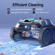 WYBOT C1 Cordless Robotic Pool Cleaner, with APP Control, Auto Vacuum Robot, Wall & Waterline Cleaning, Above V219-POLCLNWY1CLB