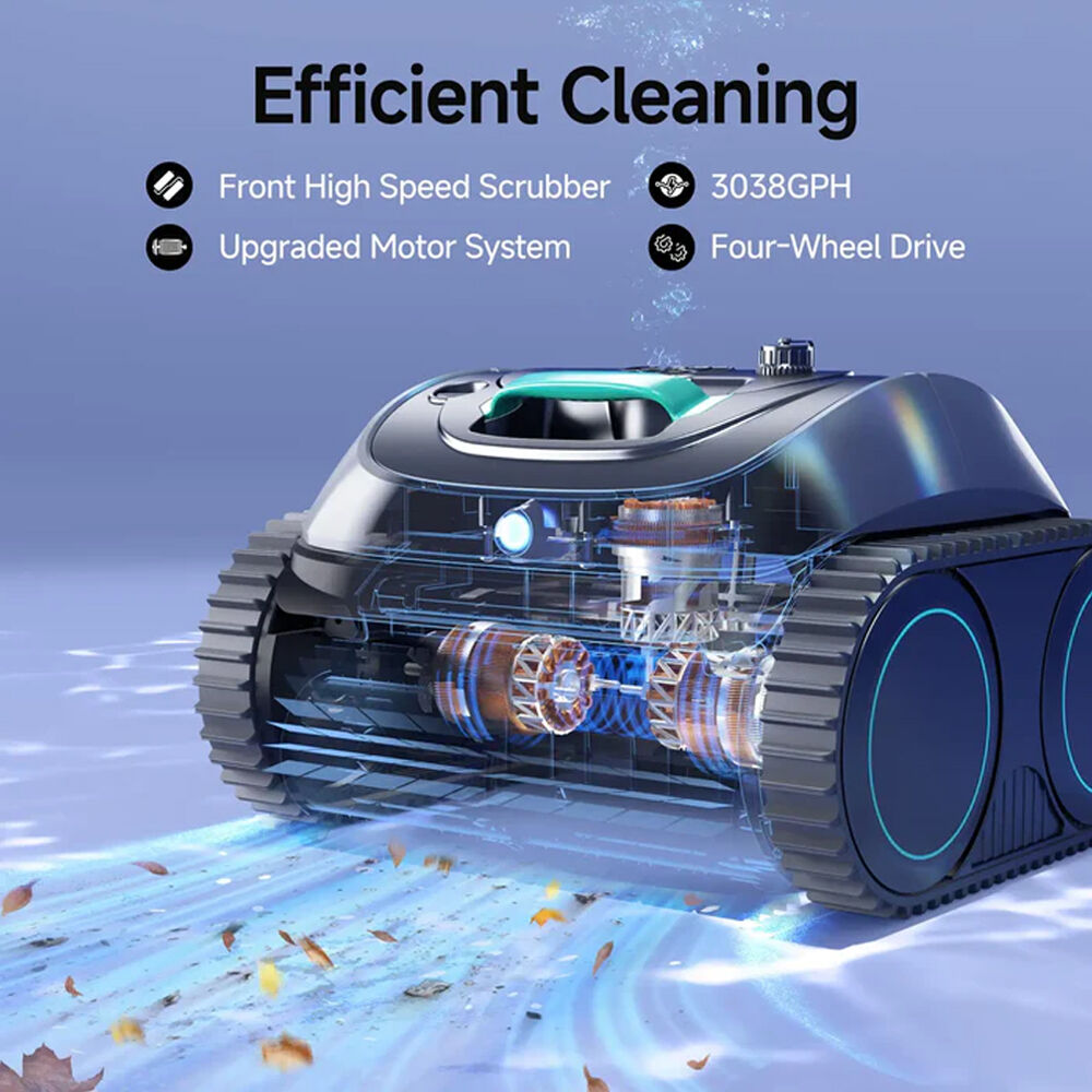 WYBOT C1 Cordless Robotic Pool Cleaner, with APP Control, Auto Vacuum Robot, Wall & Waterline Cleaning, Above V219-POLCLNWY1CLB