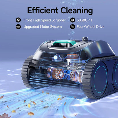 WYBOT C1 Cordless Robotic Pool Cleaner, with APP Control, Auto Vacuum Robot, Wall & Waterline Cleaning, Above V219-POLCLNWY1CLB