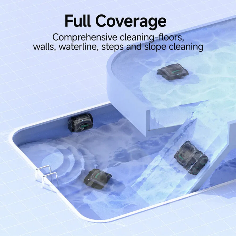 WYBOT C1 Cordless Robotic Pool Cleaner, with APP Control, Auto Vacuum Robot, Wall & Waterline Cleaning, Above V219-POLCLNWY1CLB