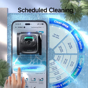 WYBOT C1 Cordless Robotic Pool Cleaner, with APP Control, Auto Vacuum Robot, Wall & Waterline Cleaning, Above V219-POLCLNWY1CLB