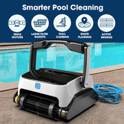 WYBOT Grampus 800 Robotic Pool Cleaner, Automatic Vacuum with Quick Clean, Wall Climbing Capability, Powerful V219-POLCLNWY8CCA