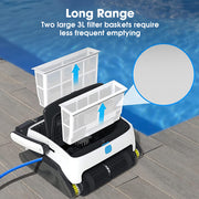 WYBOT Grampus 800 Robotic Pool Cleaner, Automatic Vacuum with Quick Clean, Wall Climbing Capability, Powerful V219-POLCLNWY8CCA