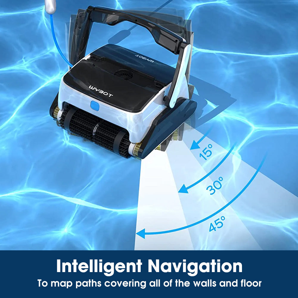 WYBOT Grampus 800 Robotic Pool Cleaner, Automatic Vacuum with Quick Clean, Wall Climbing Capability, Powerful V219-POLCLNWY8CCA