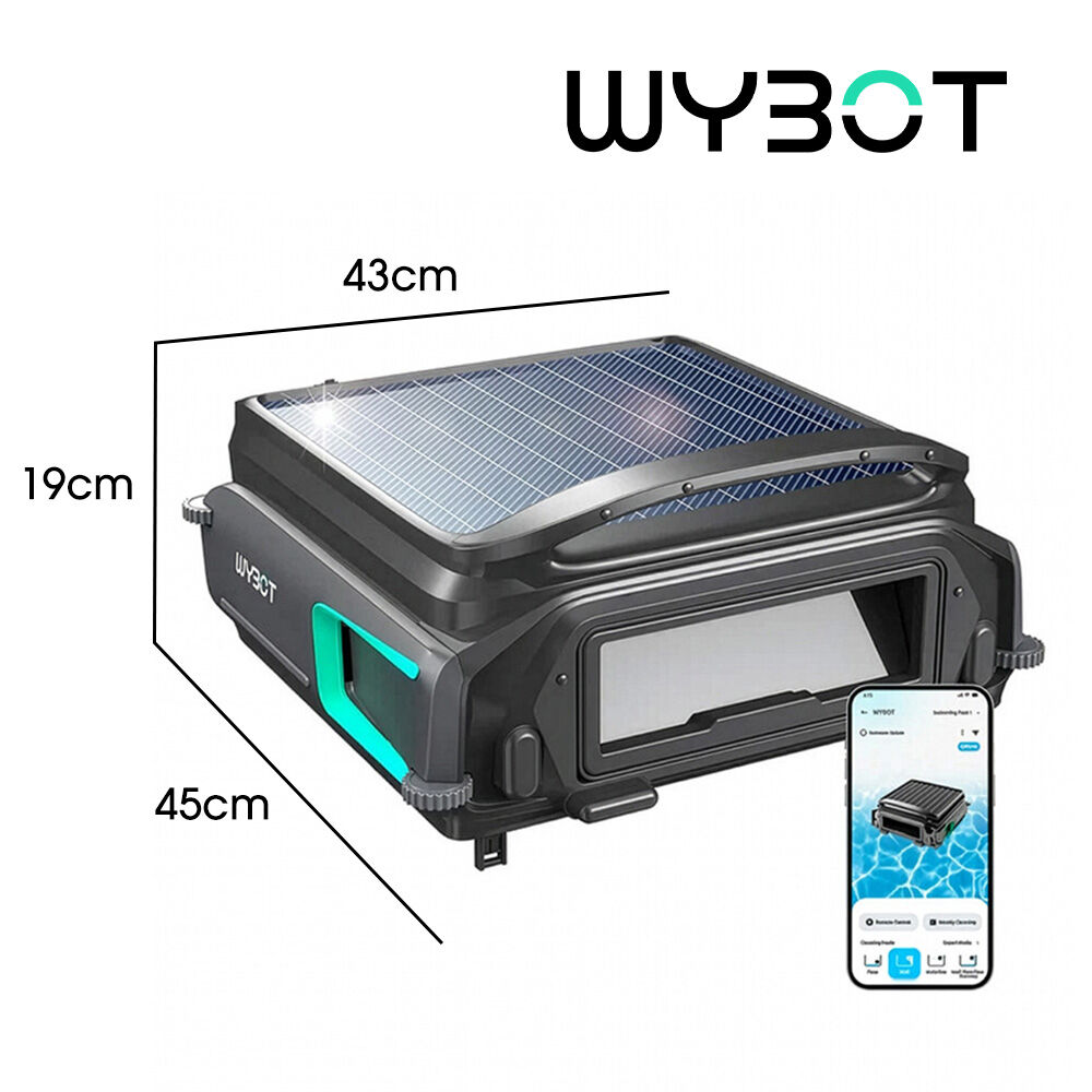WYBOT F1 Solar Robotic Pool Skimmer, Large 7L Basket, APP Control and Customisable Route, Automatic Cleaner V219-POLSKMWYF1LA