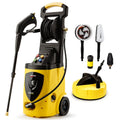 JET-USA RX550 Electric High Pressure Washer 3500PSI, 5 Nozzles, Spin & Wheel Brush, Deck Cleaner, Turbo Head, V219-PRSWSH-ELEC-3200WF