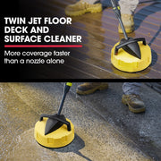 JET-USA RX550 Electric High Pressure Washer 3500PSI, 5 Nozzles, Spin & Wheel Brush, Deck Cleaner, Turbo Head, V219-PRSWSH-ELEC-3200WF