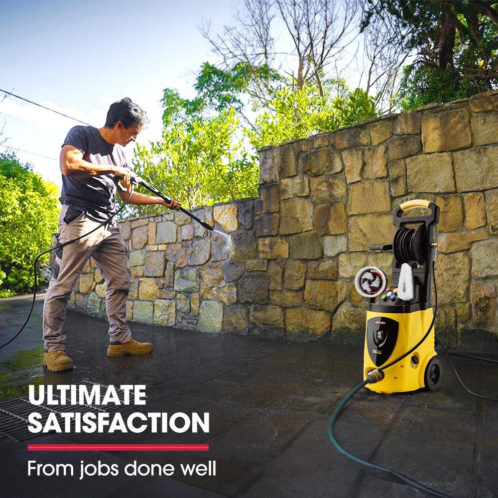 JET-USA RX550 Electric High Pressure Washer 3500PSI, 5 Nozzles, Spin & Wheel Brush, Deck Cleaner, Turbo Head, V219-PRSWSH-ELEC-3200WF