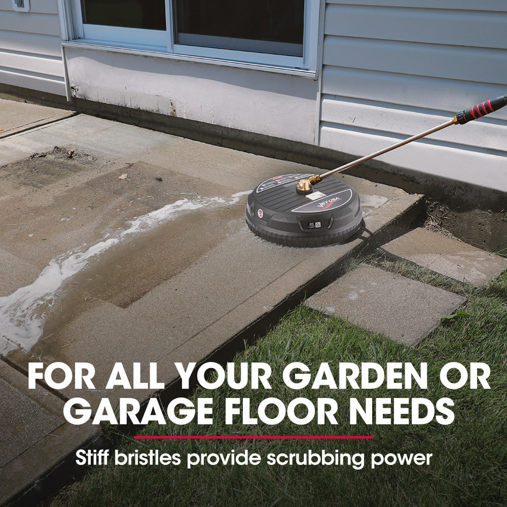 Jet-USA 15" Nylon Pressure Washer Surface Cleaner, 1/4" Fitting, For Concrete Driveway Patio Floor V219-PRWCLNJT15PA