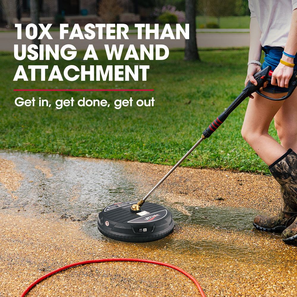 Jet-USA 15" Nylon Pressure Washer Surface Cleaner, 1/4" Fitting, For Concrete Driveway Patio Floor V219-PRWCLNJT15PA