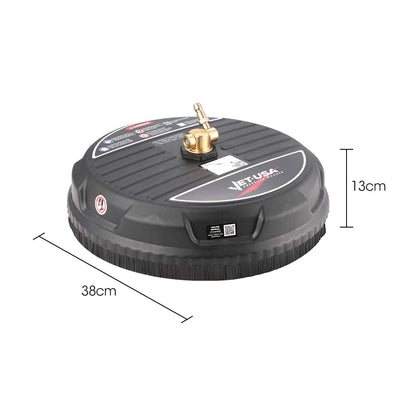 Jet-USA 15" Nylon Pressure Washer Surface Cleaner, 1/4" Fitting, For Concrete Driveway Patio Floor V219-PRWCLNJT15PA