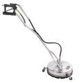 Jet-USA 18" Stainless Steel Pressure Washer Surface Cleaner with Yoke Handlebar, 3/8" Fitting, For Concrete V219-PRWCLNJT18SA