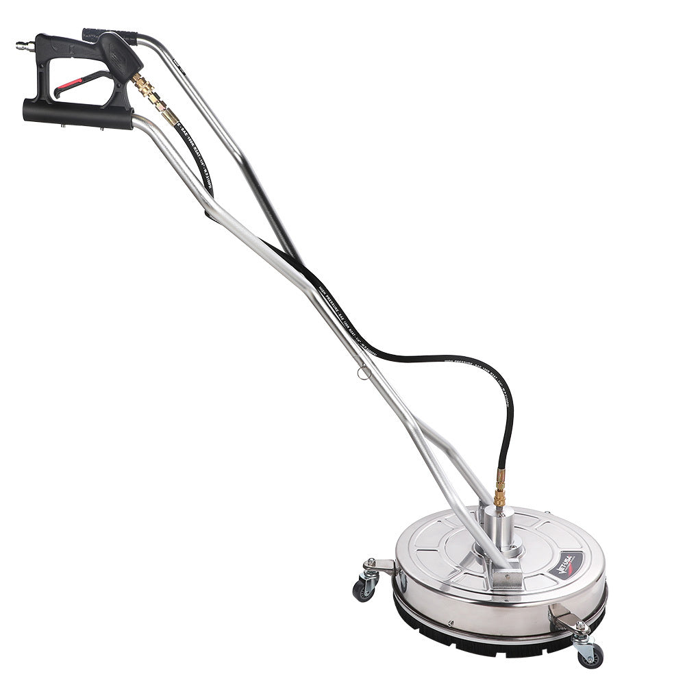 Jet-USA 18" Stainless Steel Pressure Washer Surface Cleaner with Yoke Handlebar, 3/8" Fitting, For Concrete V219-PRWCLNJT18SA