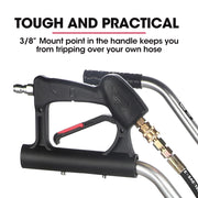 Jet-USA 18" Stainless Steel Pressure Washer Surface Cleaner with Yoke Handlebar, 3/8" Fitting, For Concrete V219-PRWCLNJT18SA