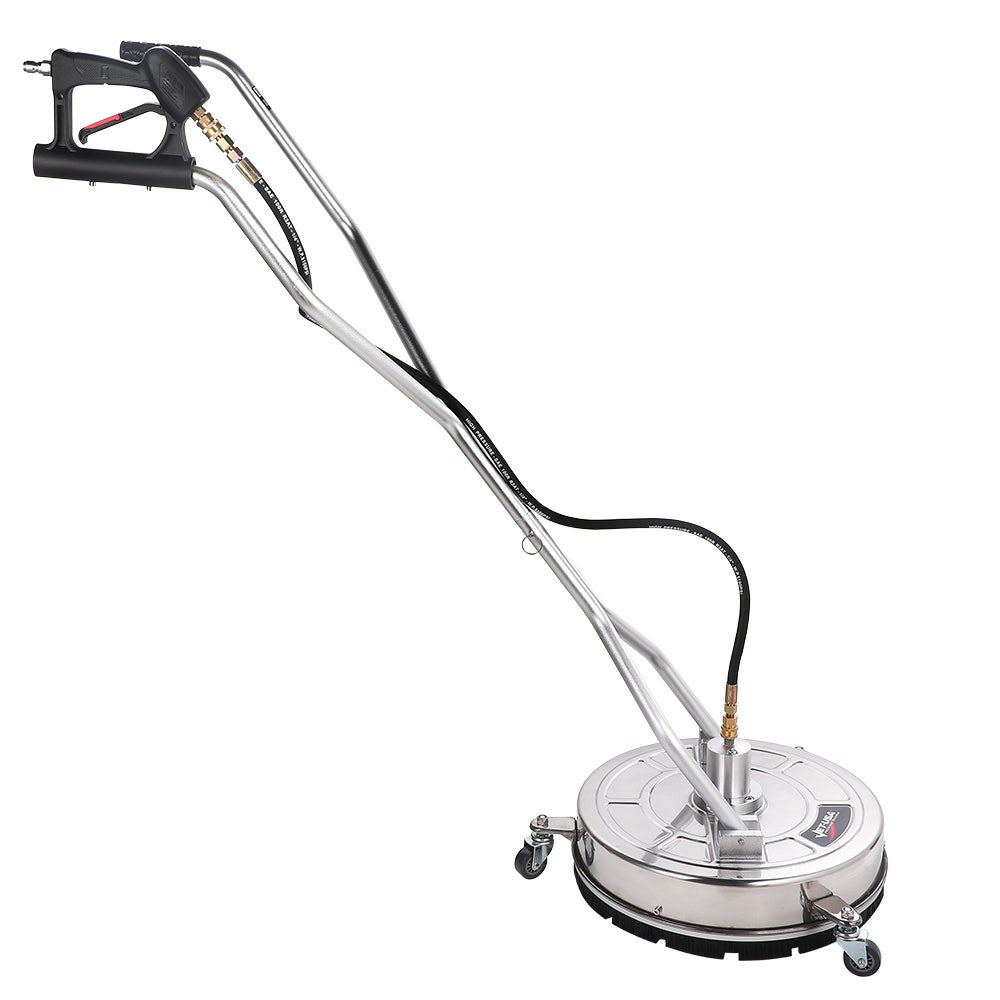 Jet-USA 21" Stainless Steel Pressure Washer Surface Cleaner with Yoke Handlebar, 3/8" Fitting, For Concrete V219-PRWCLNJT21SA