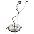 Jet-USA 24" Stainless Steel Pressure Washer Surface Cleaner, 3/8" Fitting, with Yoke Handlebar, For Concrete V219-PRWCLNJT24SA