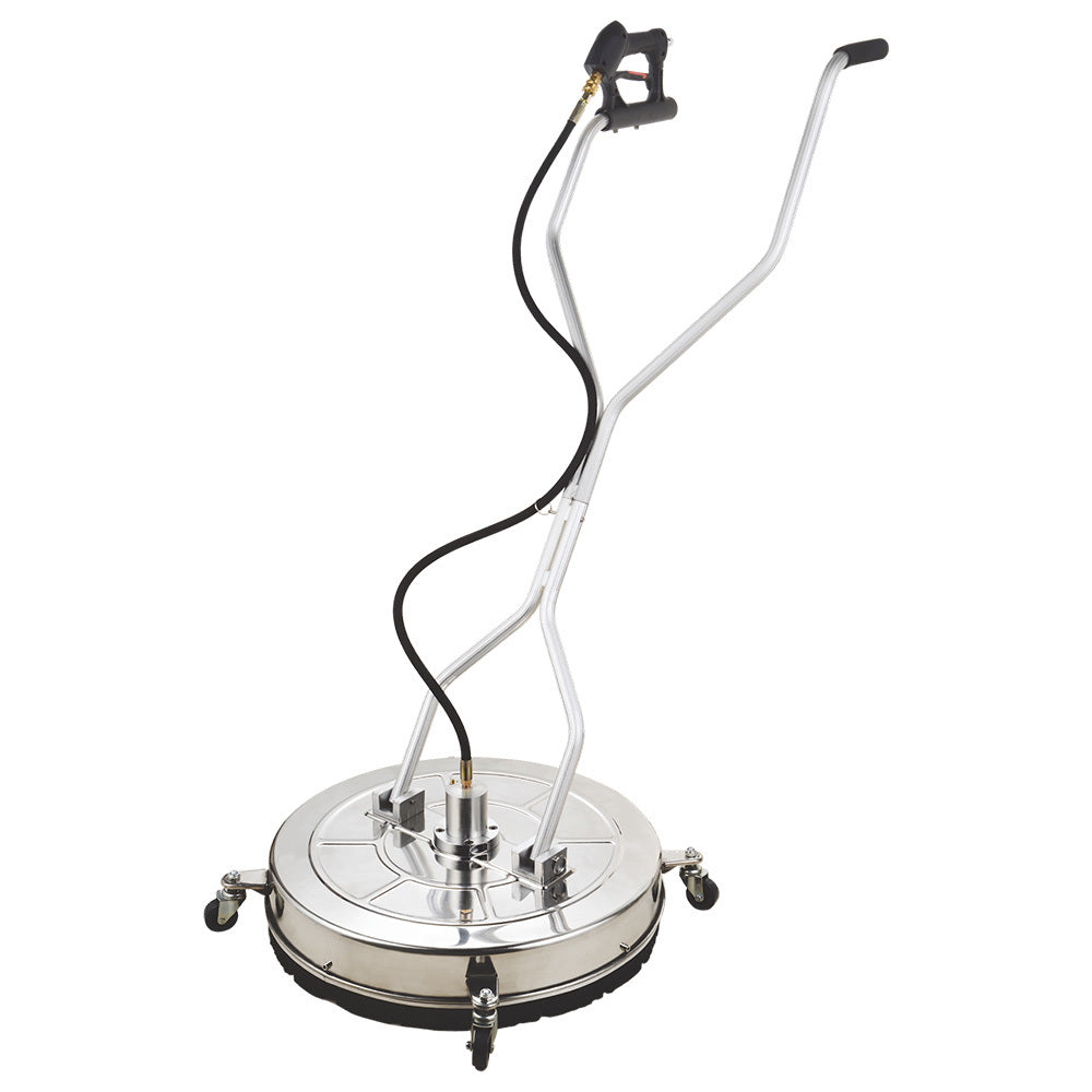 Jet-USA 24" Stainless Steel Pressure Washer Surface Cleaner, 3/8" Fitting, with Yoke Handlebar, For Concrete V219-PRWCLNJT24SA