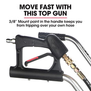 Jet-USA 24" Stainless Steel Pressure Washer Surface Cleaner, 3/8" Fitting, with Yoke Handlebar, For Concrete V219-PRWCLNJT24SA