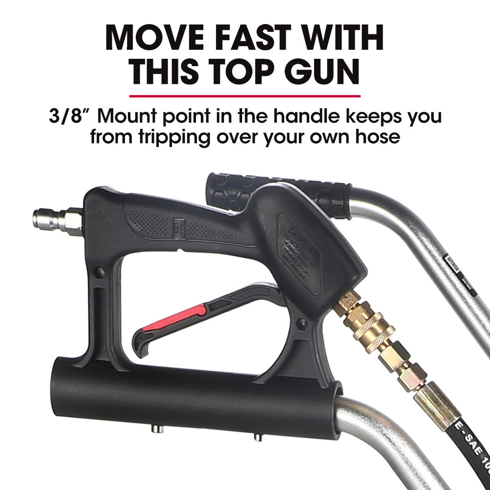 Jet-USA 24" Stainless Steel Pressure Washer Surface Cleaner, 3/8" Fitting, with Yoke Handlebar, For Concrete V219-PRWCLNJT24SA