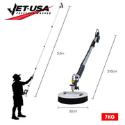 JET-USA 5.5m Telescopic Rotary Surface Cleaner Brush, for Solar Panels, Walls, Windows, M22 Pressure Washer V219-PRWCLNJTT55A
