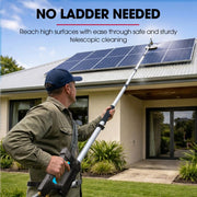 JET-USA 5.5m Telescopic Rotary Surface Cleaner Brush, for Solar Panels, Walls, Windows, M22 Pressure Washer V219-PRWCLNJTT55A
