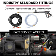 JET-USA Commercial Diesel High-Pressure Washer Cleaner, Electric Start 10hp 418cc, 15m Steel Braided Hose, V219-PRWDSLJT800A