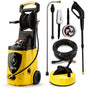 Jet-USA RX550 Electric High Pressure Washer 3500PSI Ultimate Pack, 5 Nozzles, Spin & Wheel Brush, Deck V219-PRWELC550USAACAB