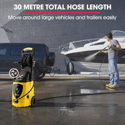 Jet-USA RX550 Electric High Pressure Washer 3500PSI Ultimate Pack, 5 Nozzles, Spin & Wheel Brush, Deck V219-PRWELC550USAACAB