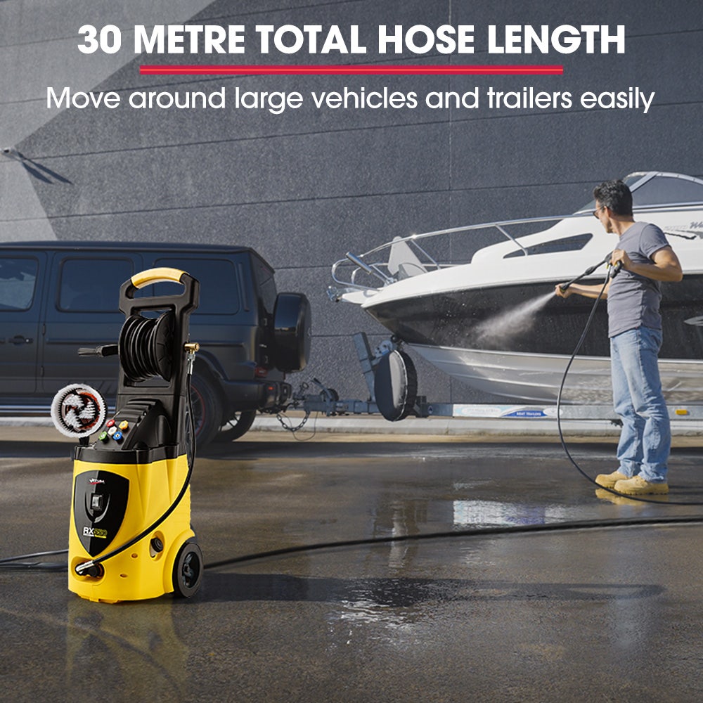 Jet-USA RX550 Electric High Pressure Washer 3500PSI Ultimate Pack, 5 Nozzles, Spin & Wheel Brush, Deck V219-PRWELC550USAACAB