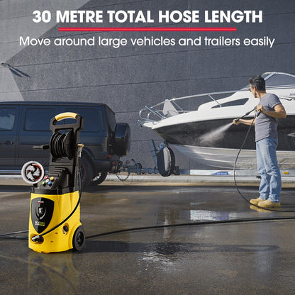 Jet-USA RX550 Electric High Pressure Washer 3500PSI Ultimate Pack, 5 Nozzles, Spin & Wheel Brush, Deck V219-PRWELC550USAACAB