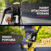 Jet-USA RX550 Electric High Pressure Washer 3500PSI Ultimate Pack, 5 Nozzles, Spin & Wheel Brush, Deck V219-PRWELC550USAACAB