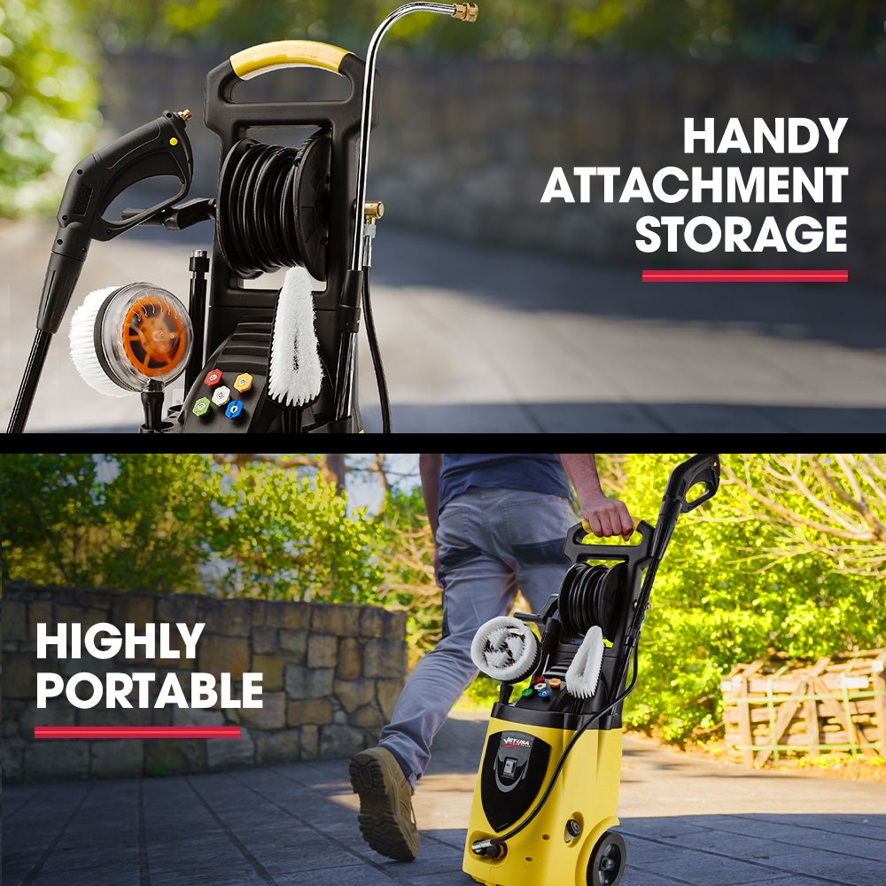Jet-USA RX550 Electric High Pressure Washer 3500PSI Ultimate Pack, 5 Nozzles, Spin & Wheel Brush, Deck V219-PRWELC550USAACAB