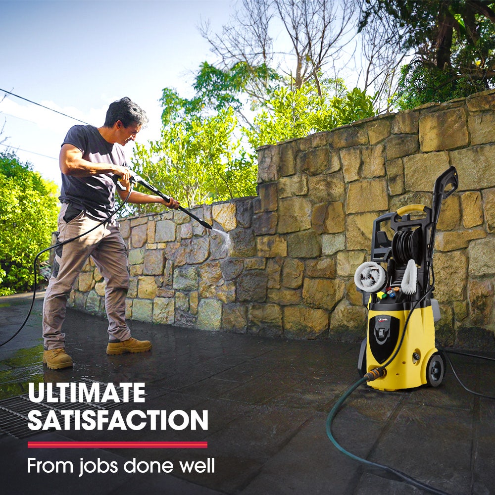 Jet-USA RX550 Electric High Pressure Washer 3500PSI Ultimate Pack, 5 Nozzles, Spin & Wheel Brush, Deck V219-PRWELC550USAACAB