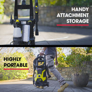 JET-USA RX530 Electric High Pressure Washer, 2400PSI 3 Nozzles, Brush Head Cleaner, Detergent Bottle V219-PRWELEJT30SA