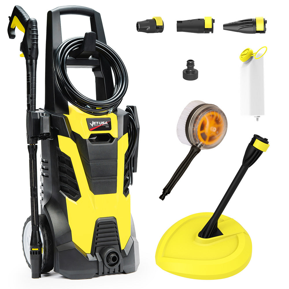 JET-USA RX540s Electric High Pressure Washer, 2900PSI 2 Nozzles, Brush Head, Deck Cleaner, Detergent Bottle V219-PRWELEJT40HA